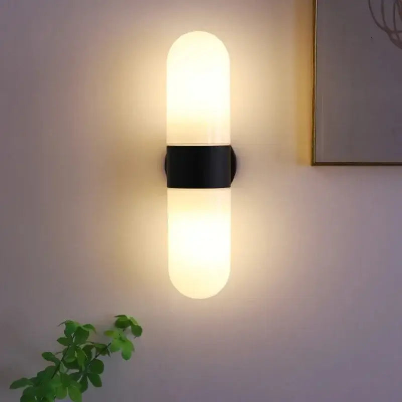 Modern chrome frosted glass vanity mirror light bathroom sconce