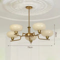 Modern chrome glass ball pendant chandelier for bedroom