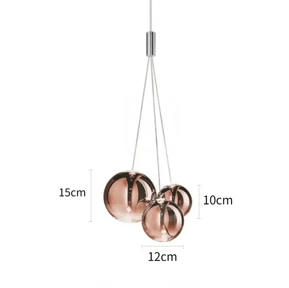 Modern chrome glass ball pendant light – dining room chandelier