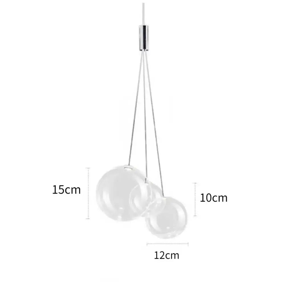 Modern chrome glass ball pendant light – dining room chandelier