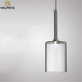 Modern chrome glass bottle pendant light for dining room