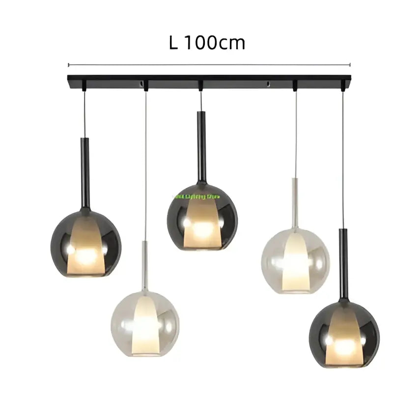 Modern chrome glass bubble pendant lights dining room chandelier