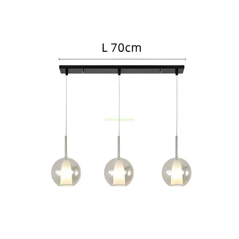 Modern chrome glass bubble pendant lights dining room chandelier
