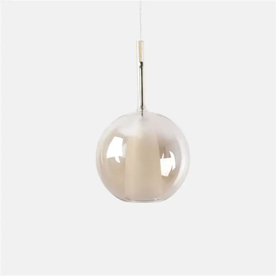 Modern chrome glass bubble pendant lights dining room chandelier