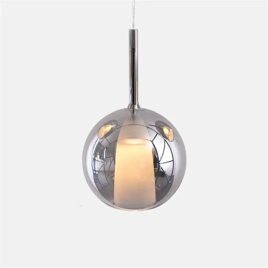 Modern chrome glass bubble pendant lights dining room chandelier