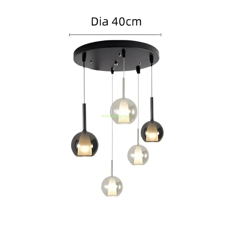 Modern chrome glass bubble pendant lights dining room chandelier