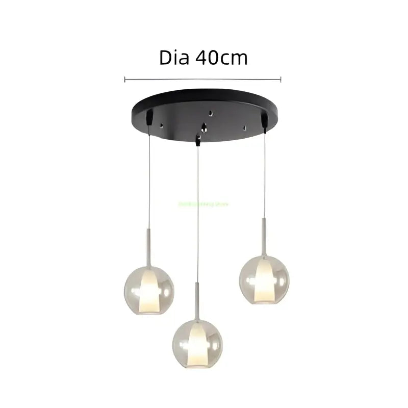 Modern chrome glass bubble pendant lights dining room chandelier
