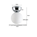 Modern chrome glass iron led ceiling light bedroom globe fixture