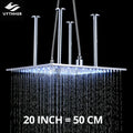 Modern chrome led rain shower head bathroom ceiling sprayer with arm