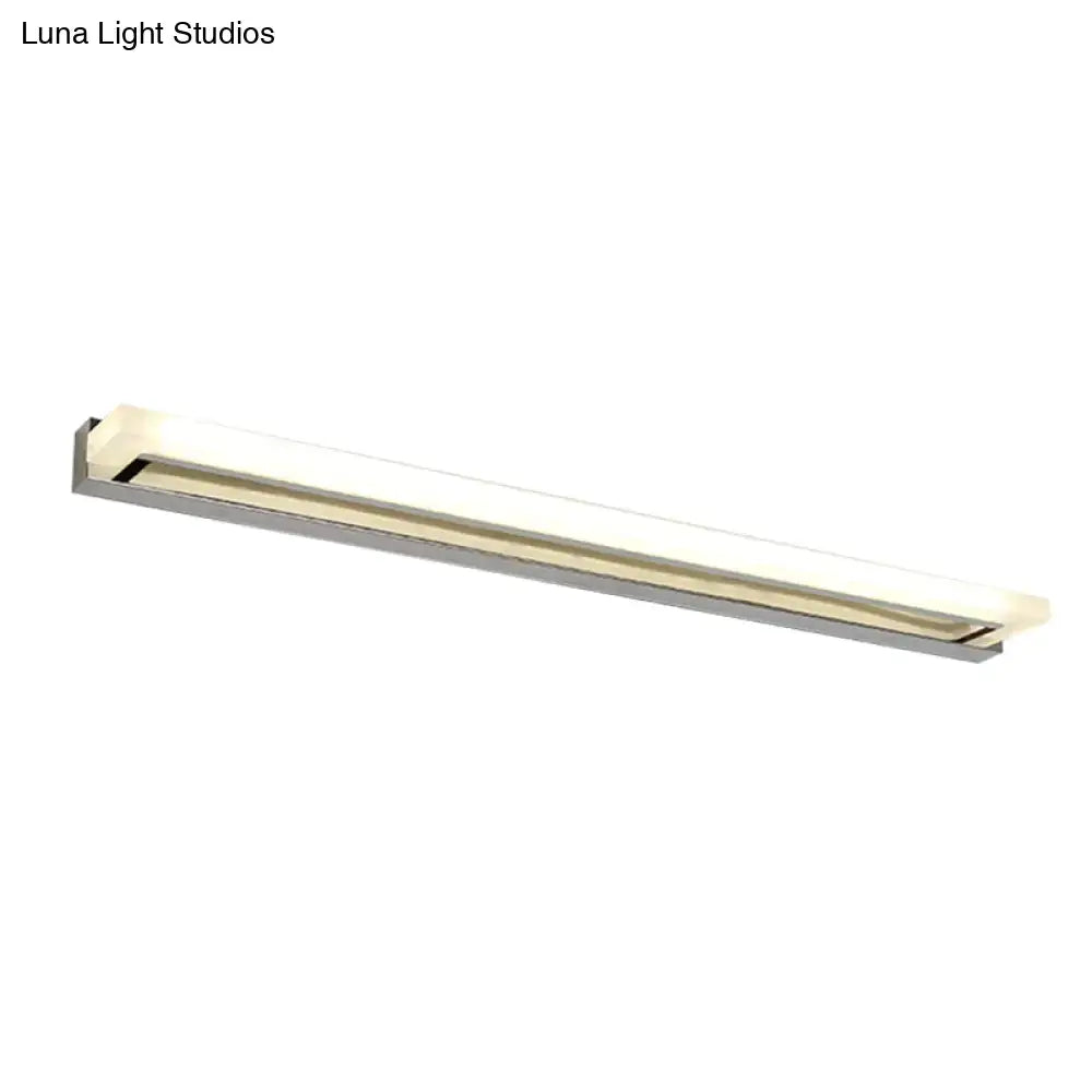 Modern chrome led sconce light bathroom acrylic fixture
