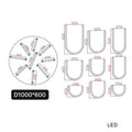 Modern chrome led u shape chandelier pendant lamp dining room