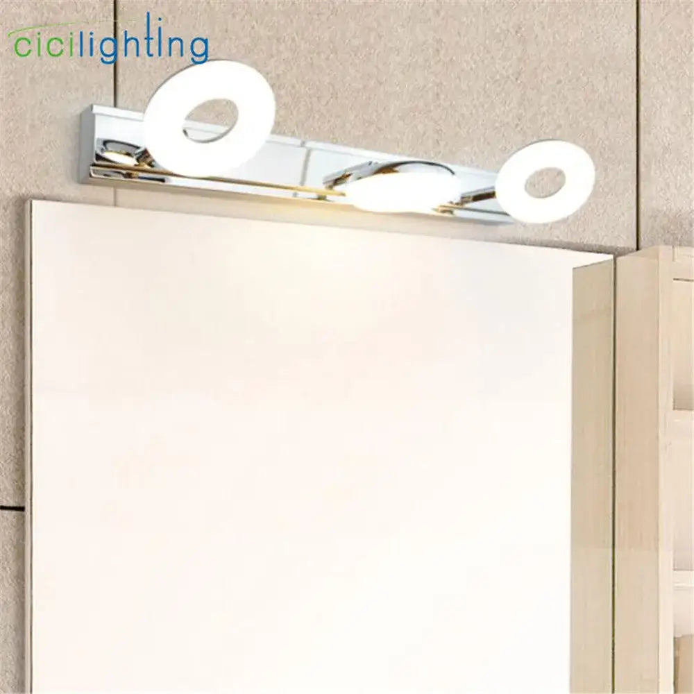 Modern chrome led vanity lamp bathroom mirror light