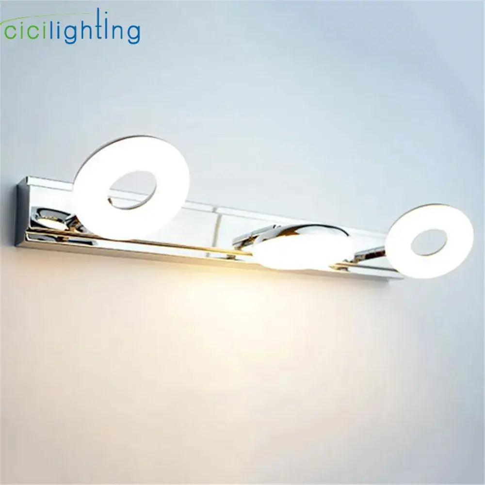 Modern chrome led vanity lamp bathroom mirror light
