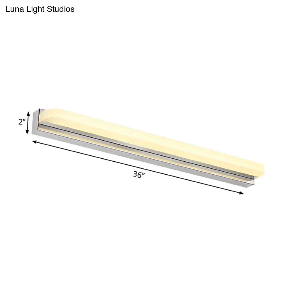 Modern chrome led wall mounted vanity light bathroom sconce