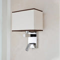 Modern chrome led wall sconce lighting with bedroom reading spotlight