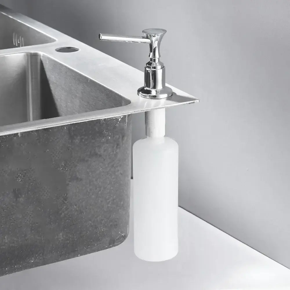 Modern chrome liquid soap dispenser kitchen flat top spray