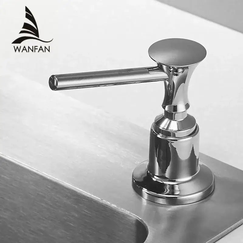 Modern chrome liquid soap dispenser kitchen flat top spray