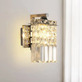 Modern chrome rectangle crystal wall light living room 110v-120v