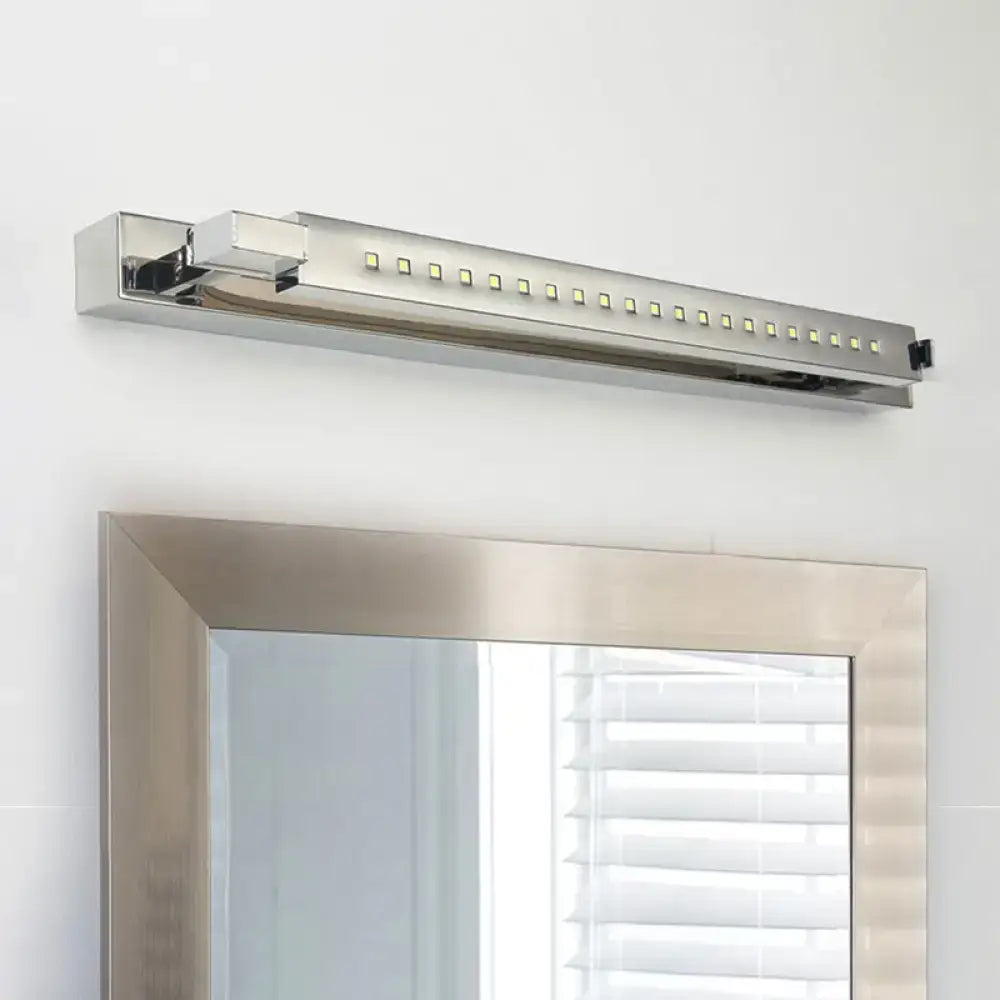 Modern chrome rotatable stainless steel led wall light bathroom sconce