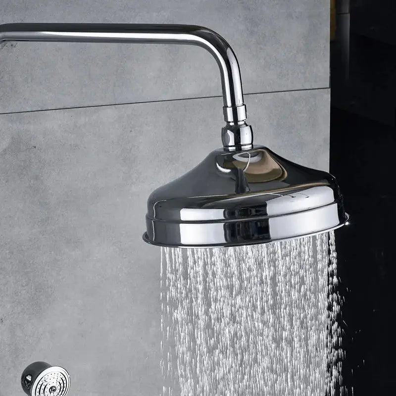 Modern chrome shower mixer faucet set with handshower bathroom system