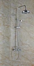 Modern chrome shower mixer faucet set with handshower bathroom system