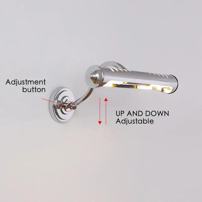 Modern chrome slotted led vanity wall lamp bedroom reading light