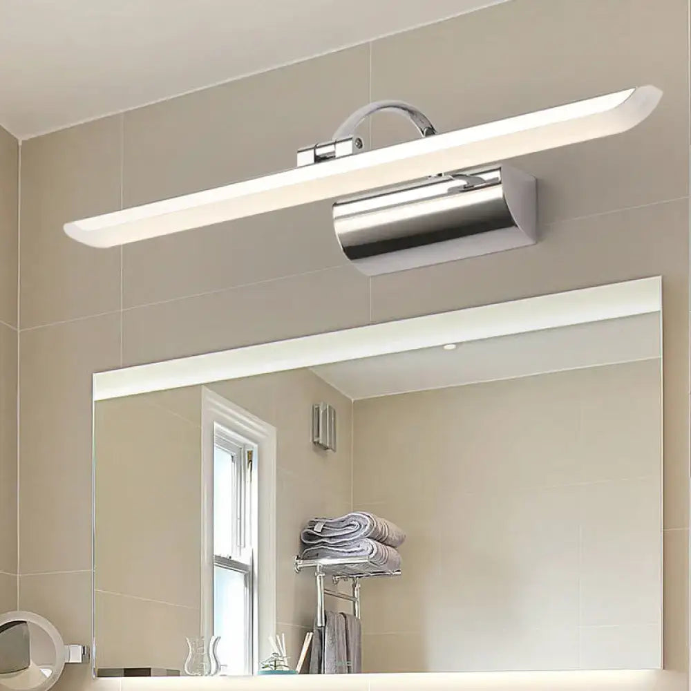 Modern chrome stainless steel bathroom led vanity light