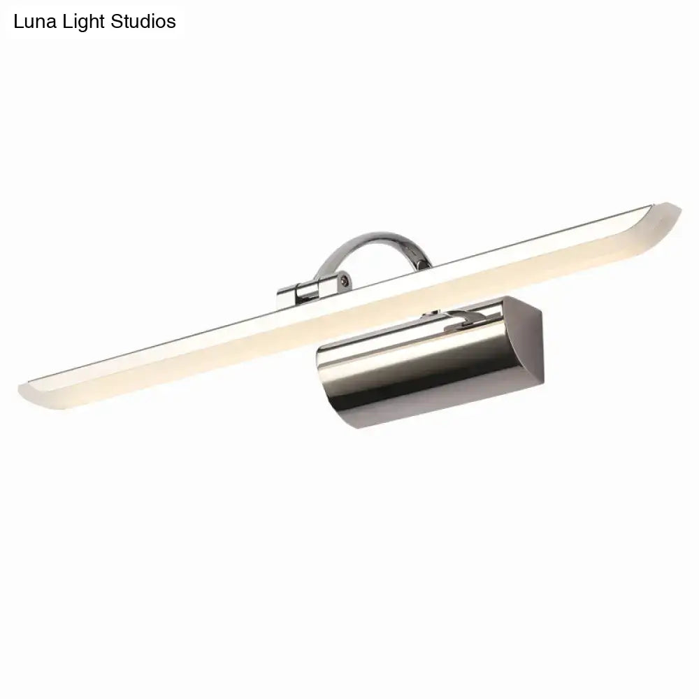 Modern chrome stainless steel bathroom led vanity light