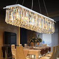 Modern chrome stainless steel crystal chandelier dining room ceiling light