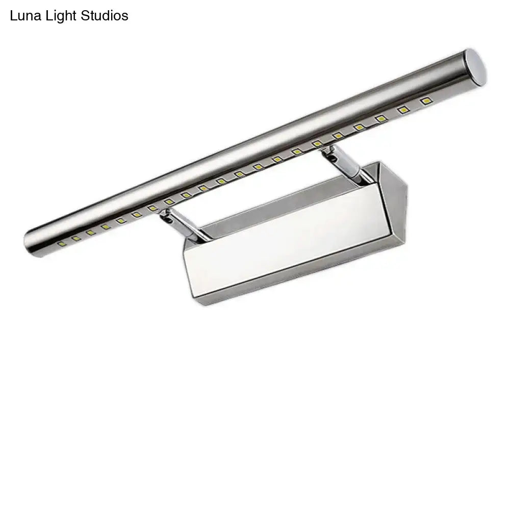Modern chrome stainless steel light fixture bathroom wall sconce