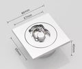 Modern chrome swimming pool fishbowl drain bathroom floor cover