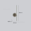 Modern circle straight bar wall lamp for bedroom and living room