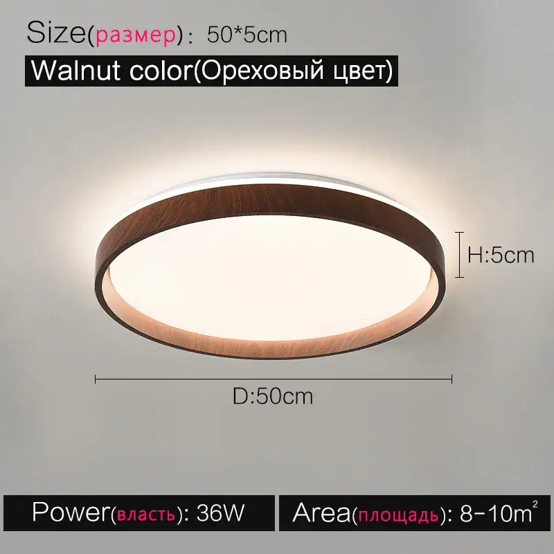 Modern circular black & white led ceiling lamp for bedroom
