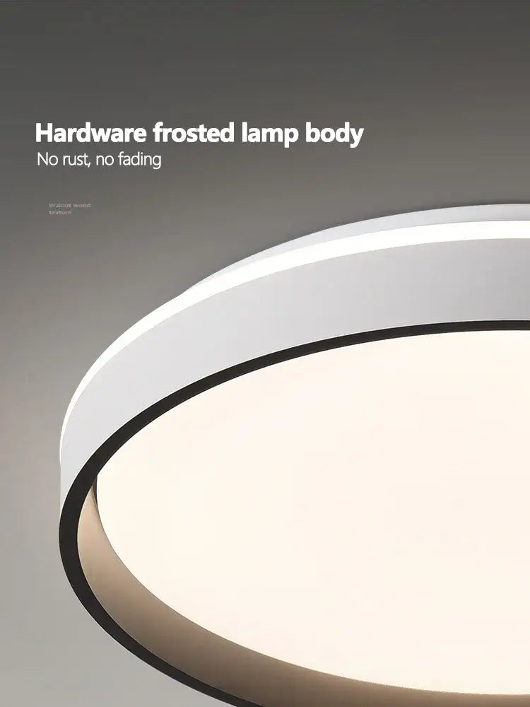 Modern circular black & white led ceiling lamp for bedroom