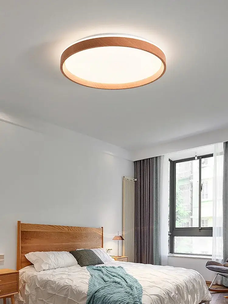 Modern circular black & white led ceiling lamp for bedroom
