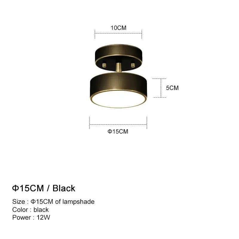 Modern circular brass led ceiling chandelier for living room