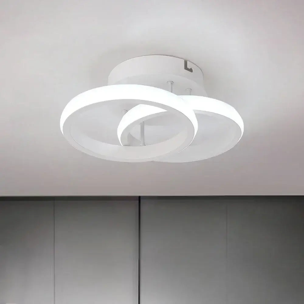 Modern circular white & black acrylic led ceiling light bedroom