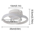 Modern circular white & black acrylic led ceiling light bedroom