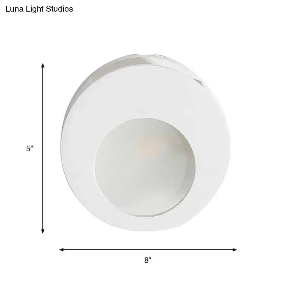 Modern circular white wall sconce lamp living room led light