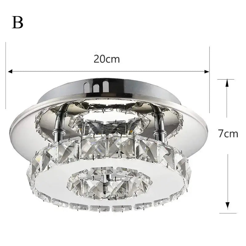 Modern clear & amber crystal led ceiling lights for living room