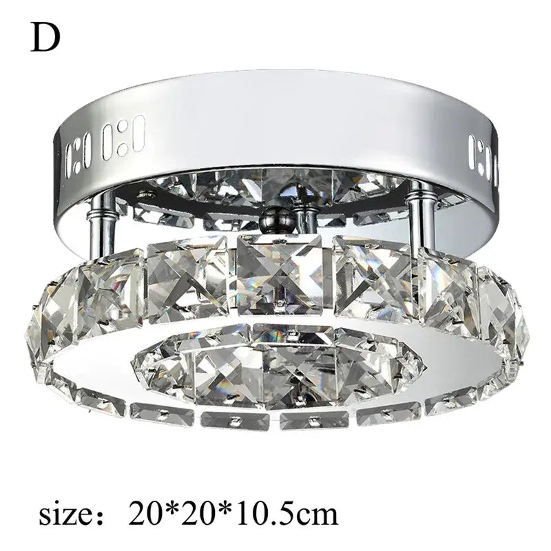 Modern clear & amber crystal led ceiling lights for living room