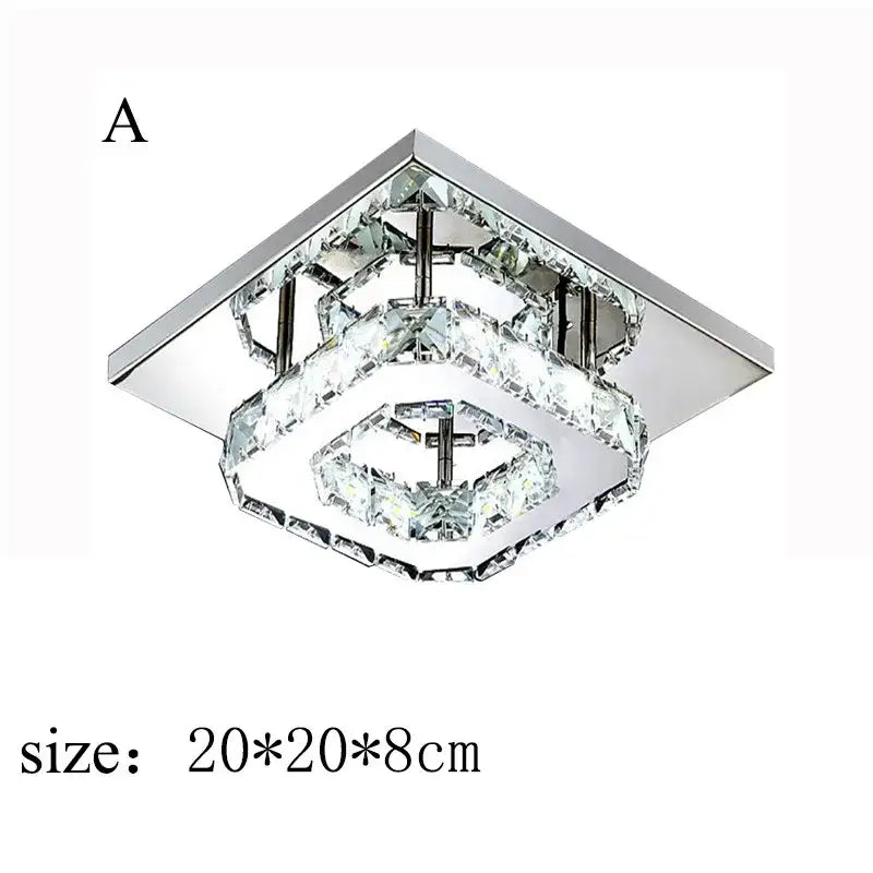Modern clear & amber crystal led ceiling lights for living room