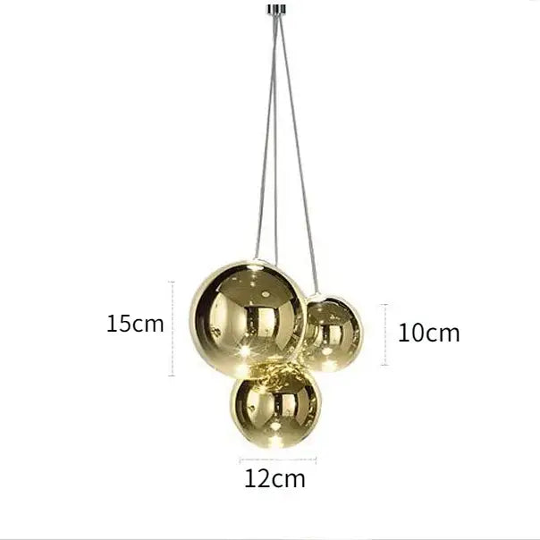 Modern clear bubble glass pendant light for dining room
