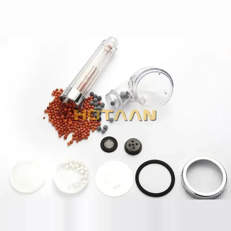 Modern clear glass crystal anion handheld shower head bathroom filter