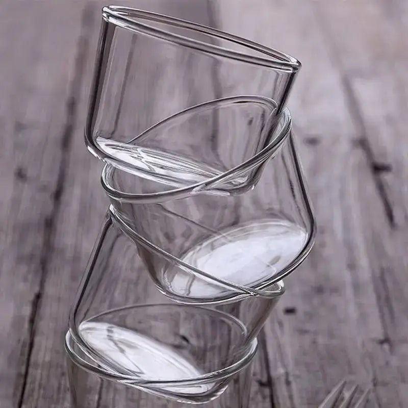 Modern clear glass dessert cup set dining room pudding glassware