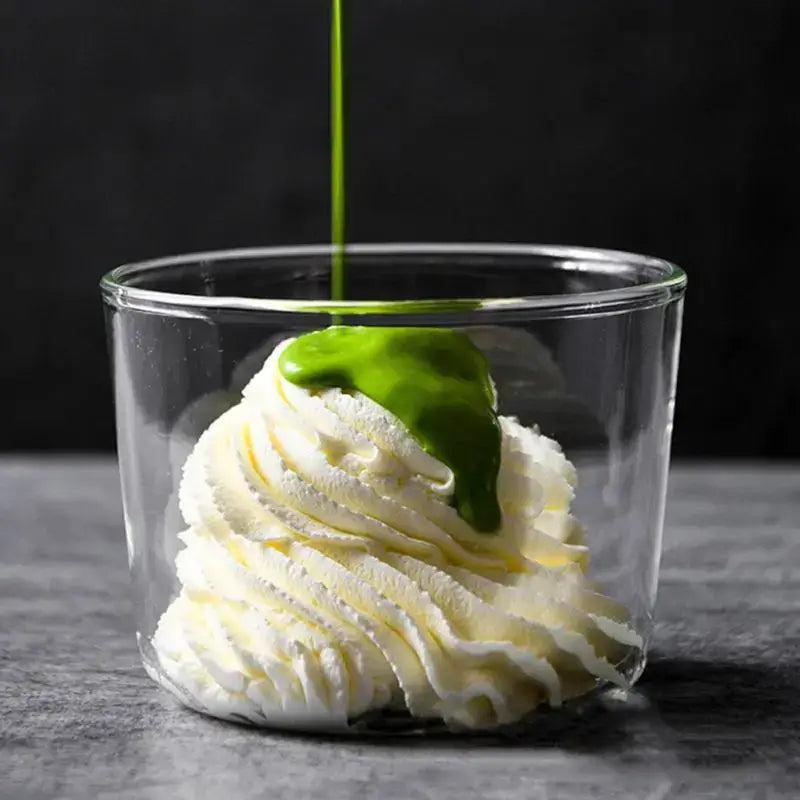 Modern clear glass dessert cup set dining room pudding glassware
