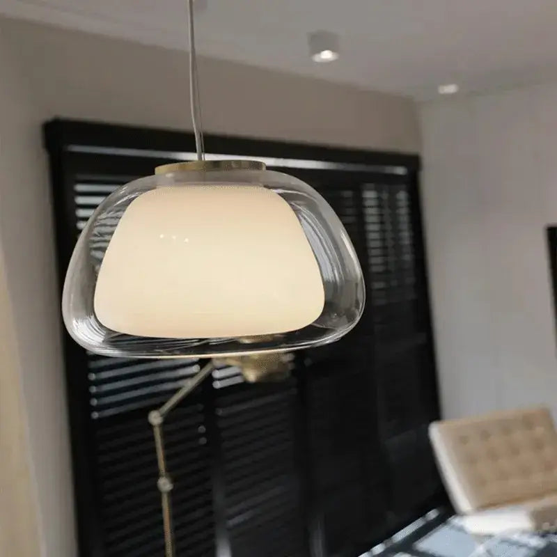 Modern clear glass jelly pendant lamp for living room dining room