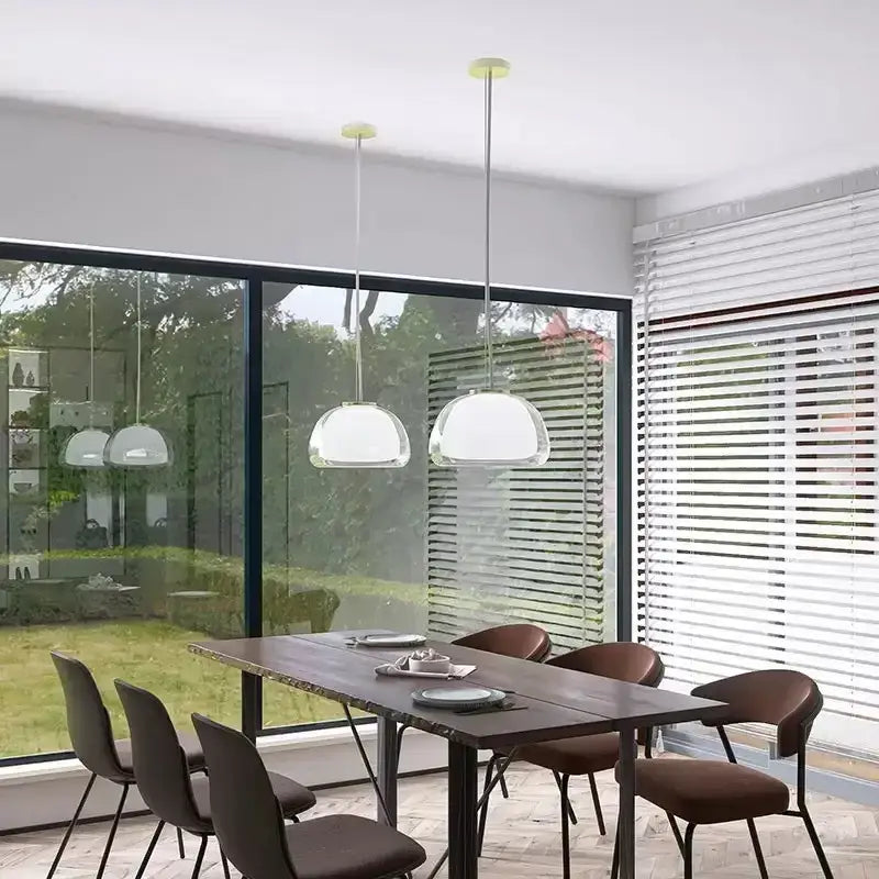 Modern clear glass jelly pendant lamp for living room dining room
