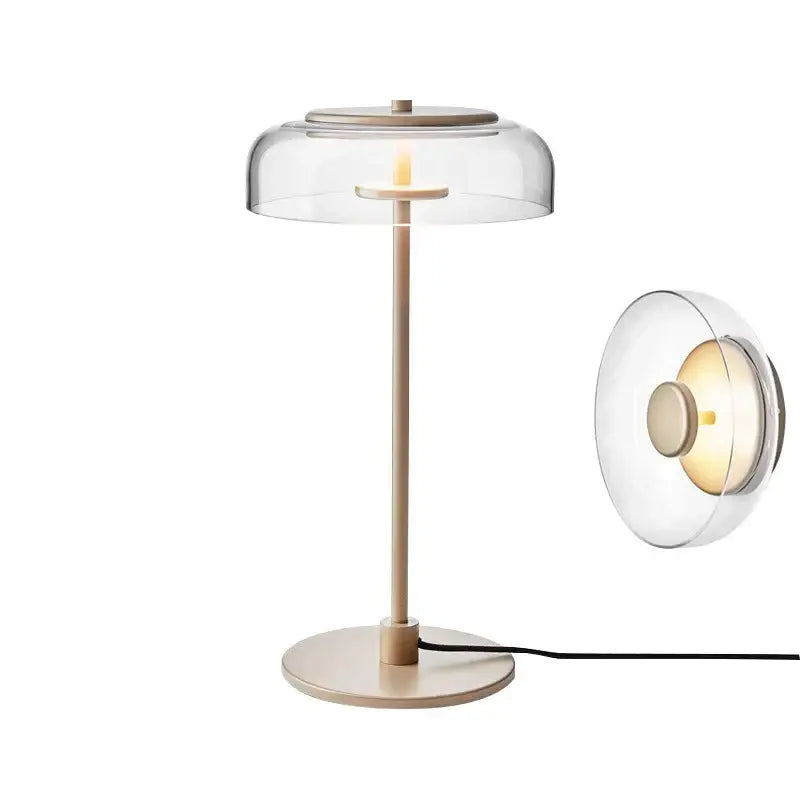 Modern clear glass table lamp – bedroom candle style desk light