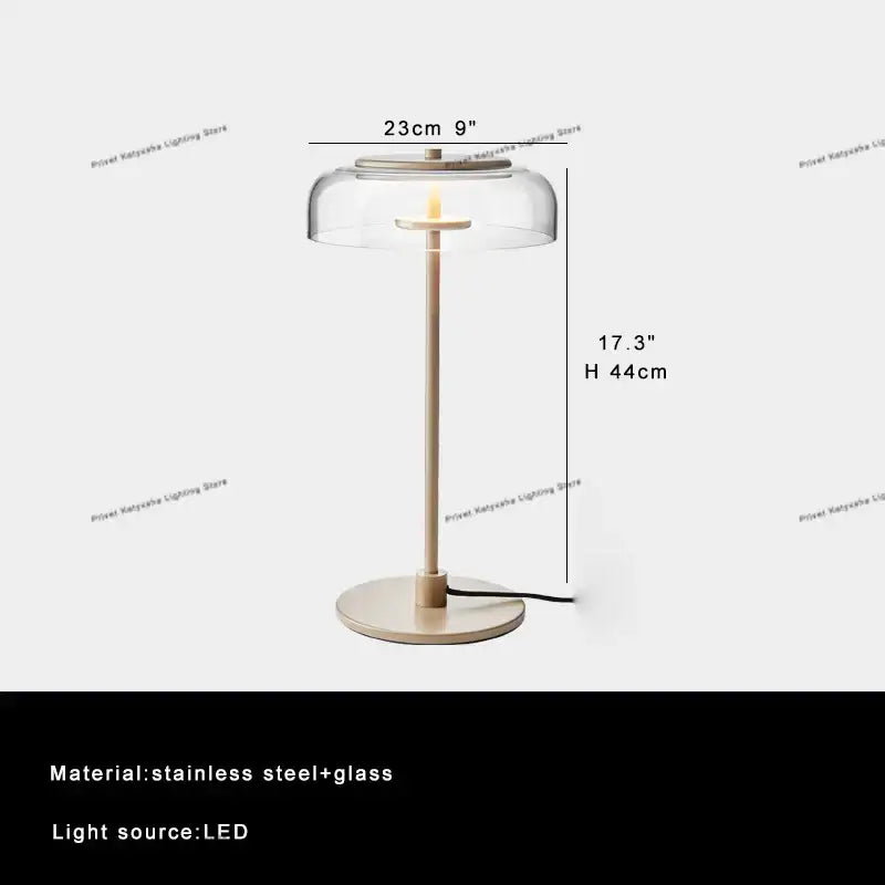 Modern clear glass table lamp – bedroom candle style desk light